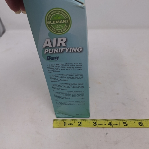 Elemake Air Purifying Bag Coconut Shell Activated Carbon Reusable Odor Relief - Picture 8 of 9